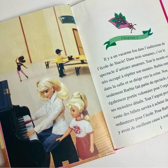 90s Vintage Barbie French Childrens Book Livre français Spectacle 1999 Mattel - Picture 4 of 9